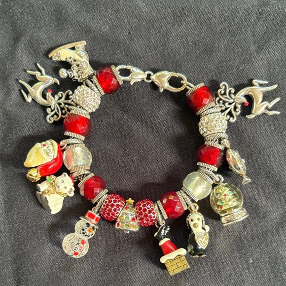 Brighton Holiday Silver and Red Charm Bracelet - Picture 2 of 2